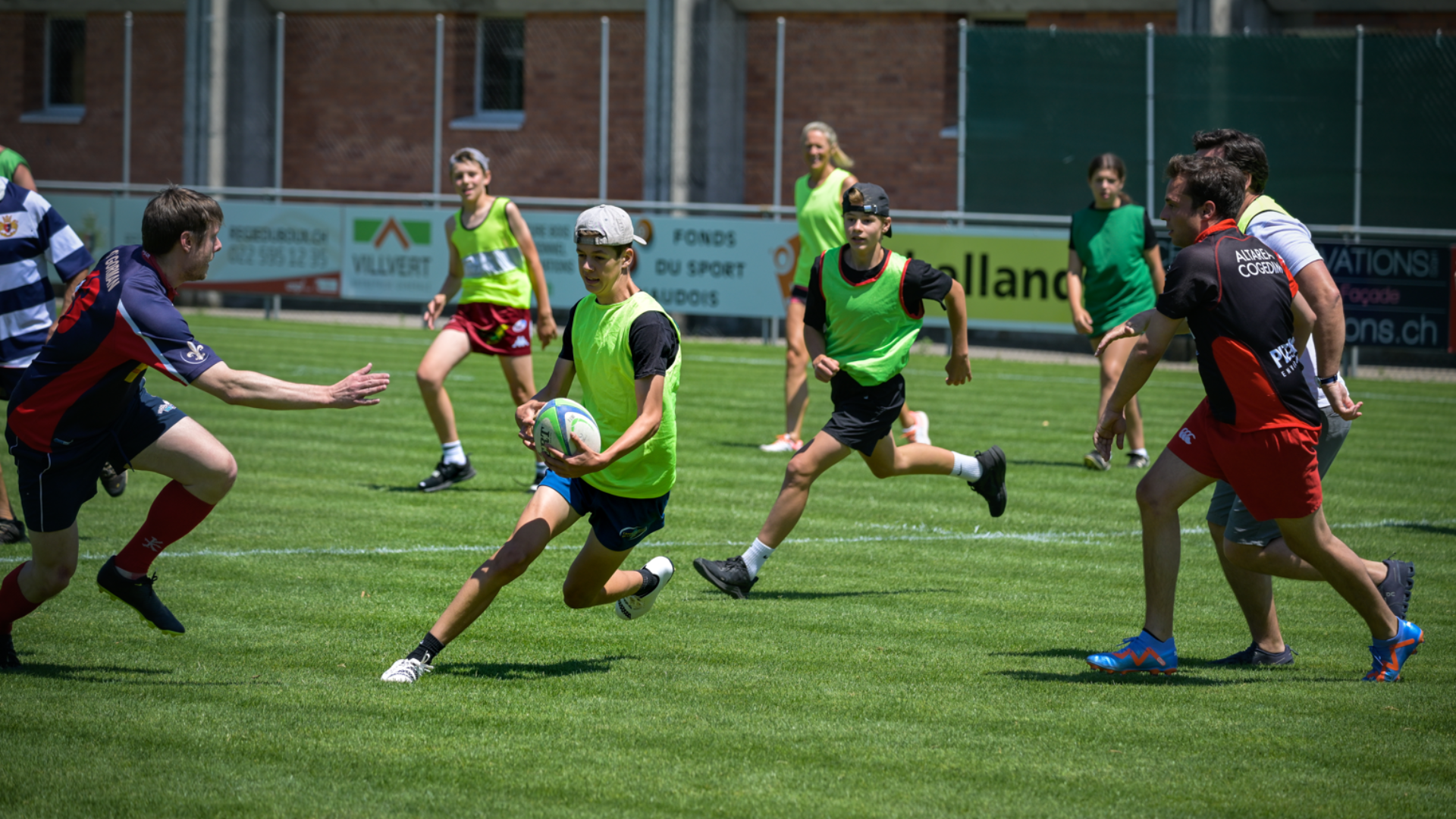 Mixed touch rugby in Nyon